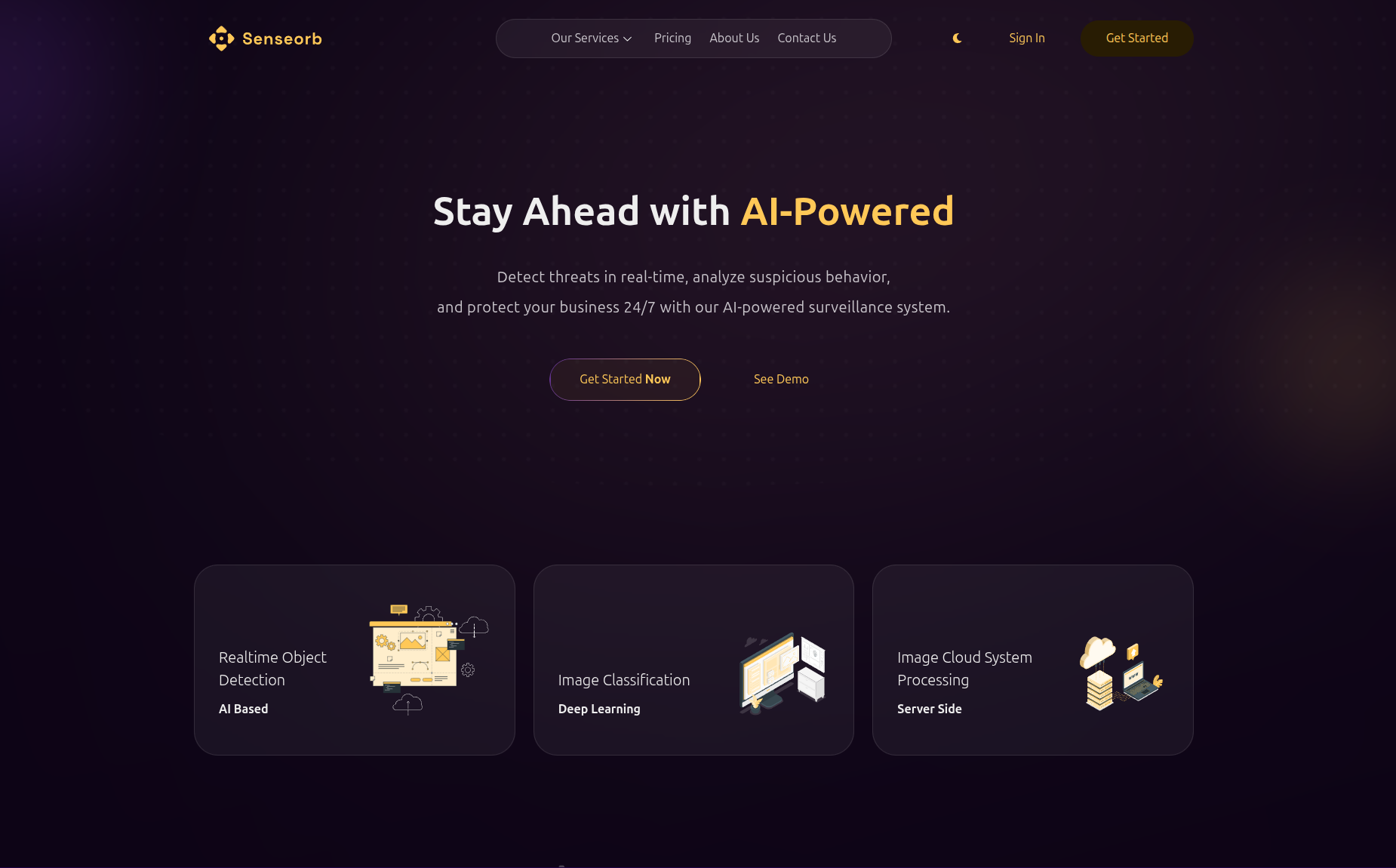 Senseorb Landing Page